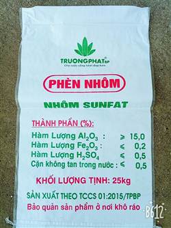 Phèn đơn Aluminium Sulfate (nhôm sunfat Al2(SO4)3.18H2O) hóa chất biên hòa đồng nai